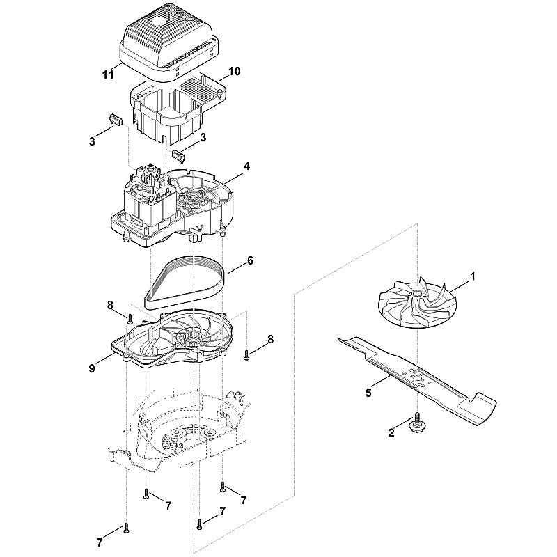 D - Moteur, lame