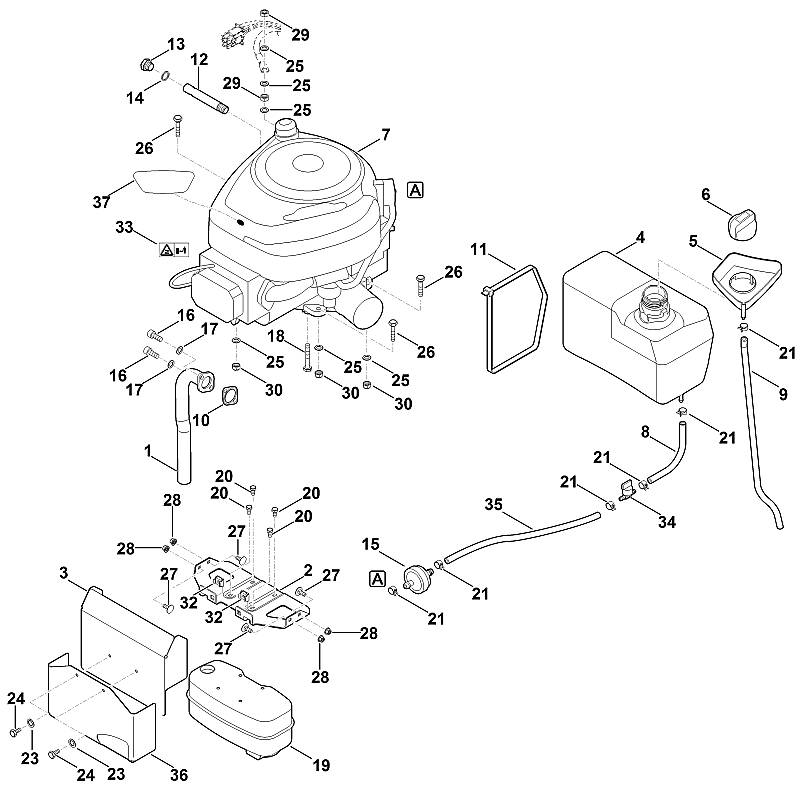 H - Moteur, reservoir