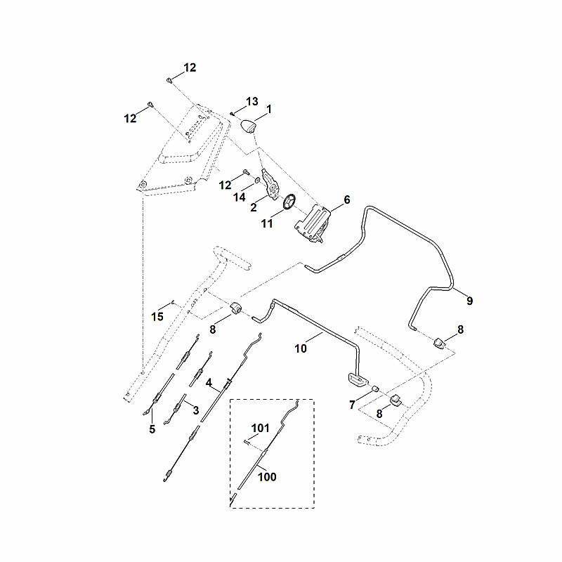 A - Guidon part haut