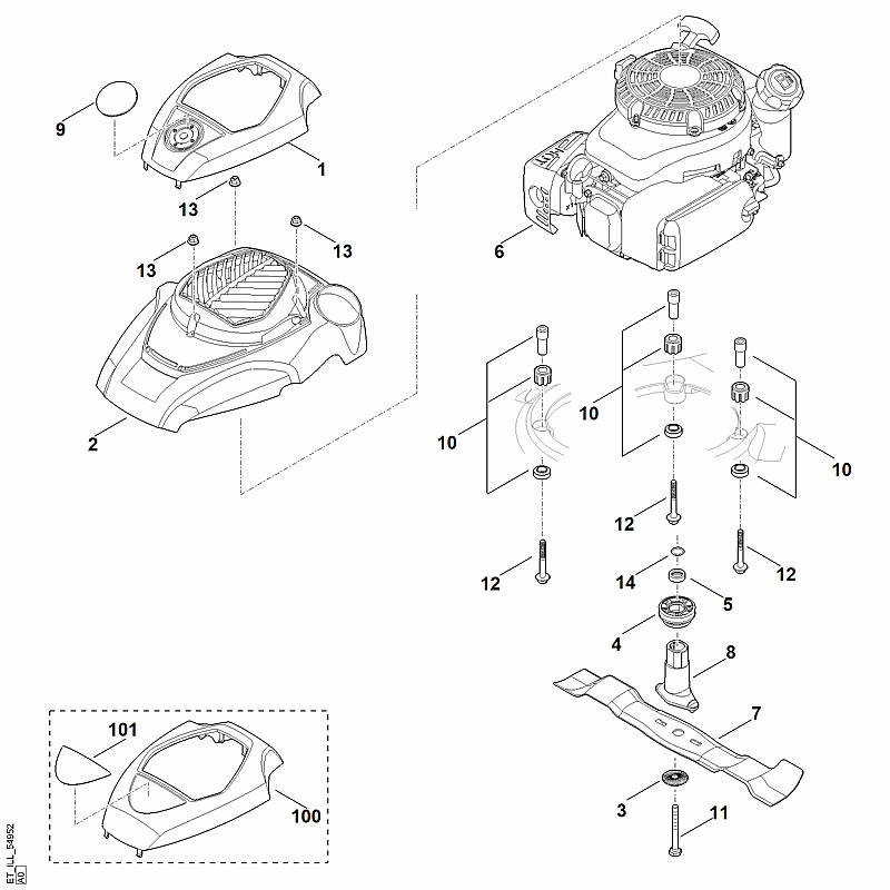 F - Moteur, lame