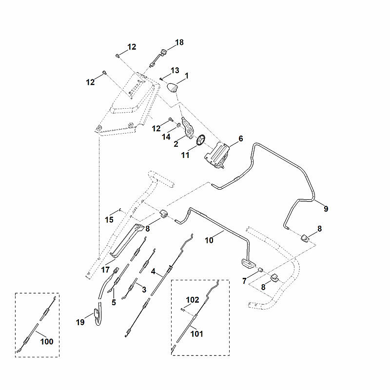 A - Guidon part haut