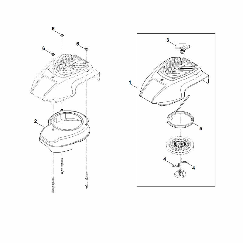 K - Système de démarrage, boîtier de ventilateur