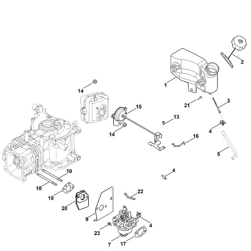 G - Carburateur, conduite d'alimentation en carburant
