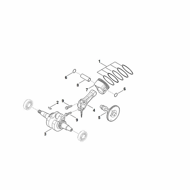 D - Vilebrequin, piston