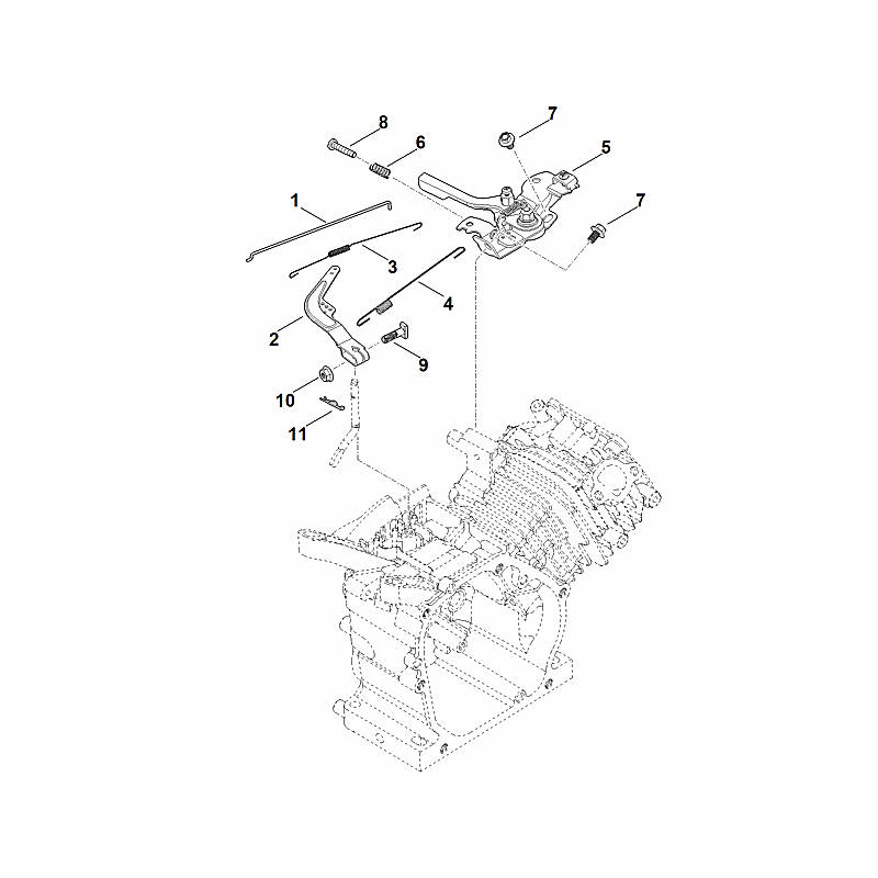 E - Tringlerie du régulateur