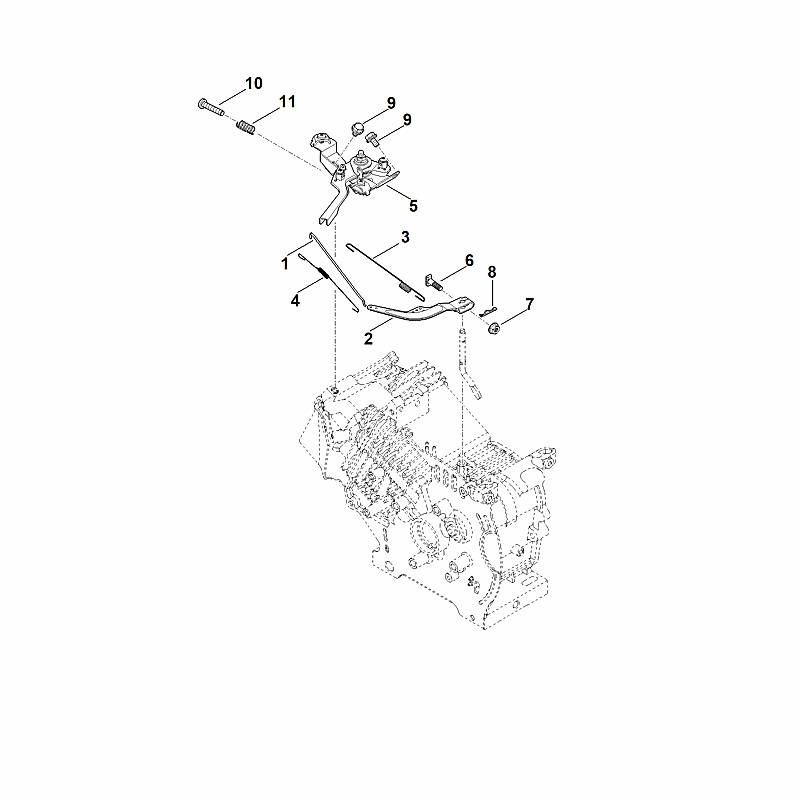 E - Tringlerie du régulateur