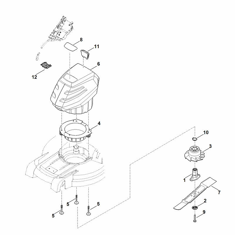 D - Moteur, lame