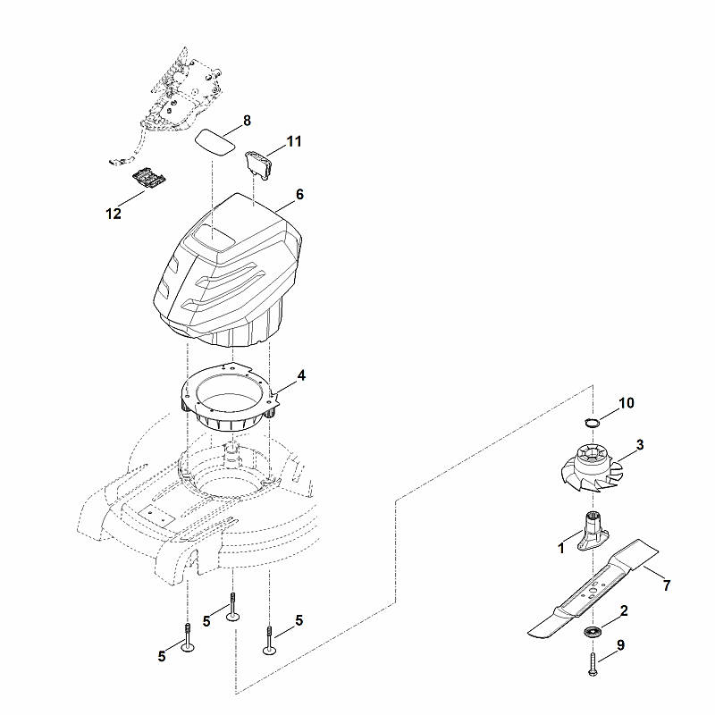 D - Moteur, lame