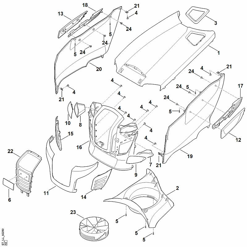D - Capot-moteur