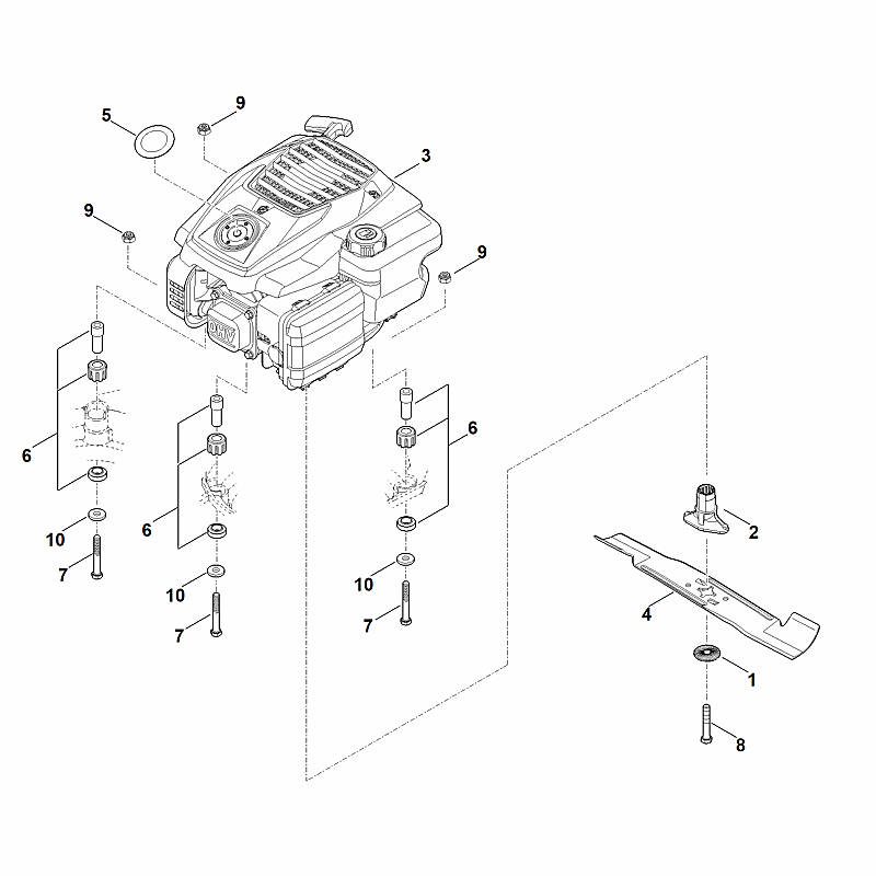 D - Moteur, lame
