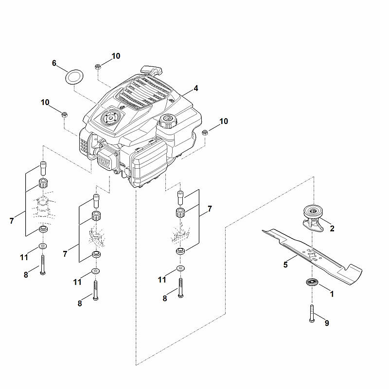 D - Moteur, lame
