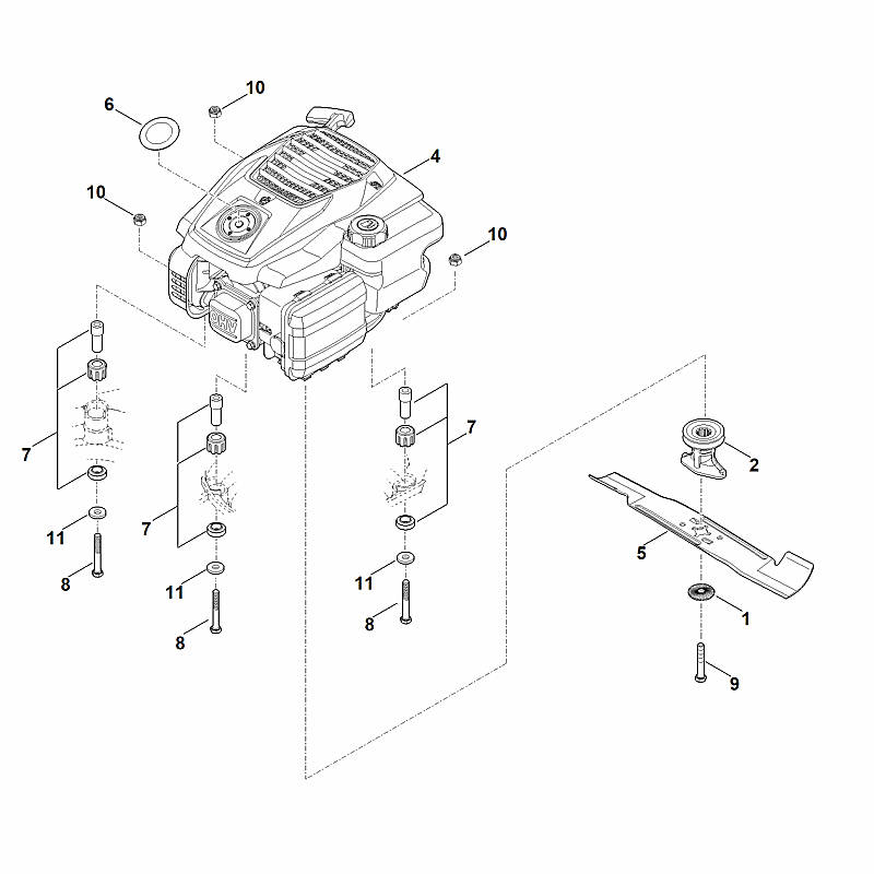 D - Moteur, lame