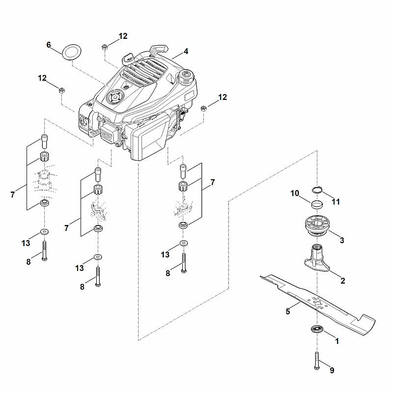 D - Moteur, lame