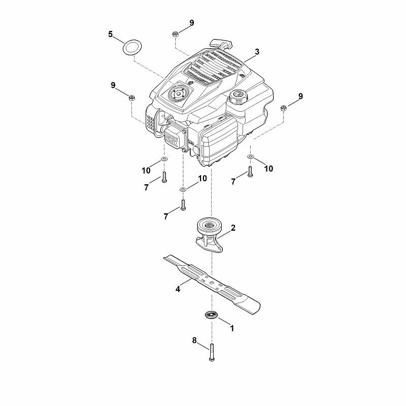 D - Moteur, lame