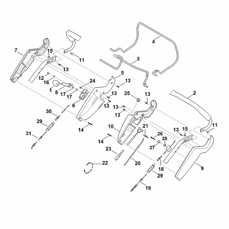 A - Guidon part haut