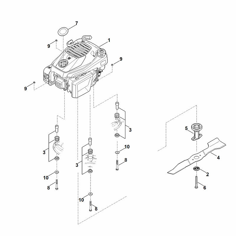 D - Moteur, lame