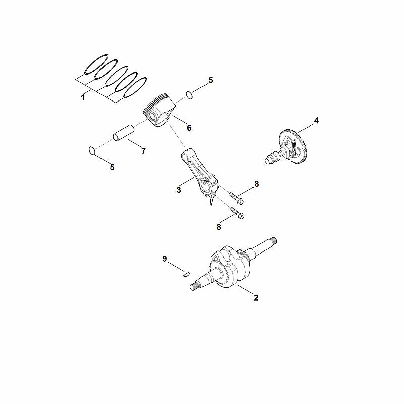 D - Vilebrequin, piston