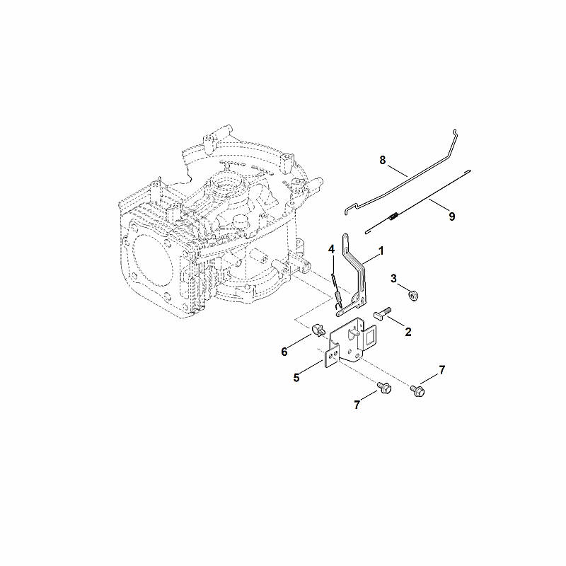 E - Tringlerie du régulateur