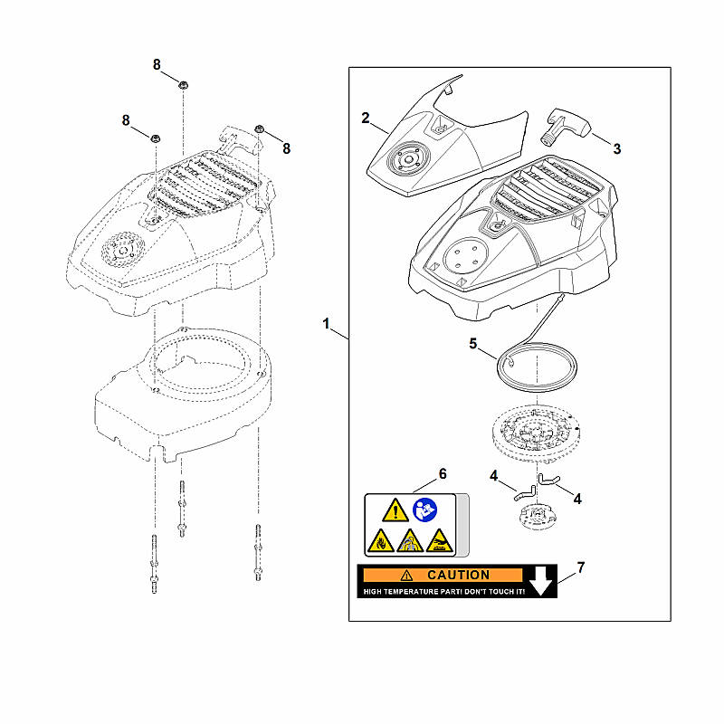 K - Système de démarrage, boîtier de ventilateur