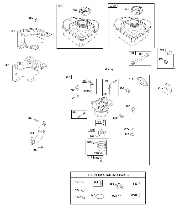 D - Carburateur, kit de révision du carburateur, alimentation en carburant