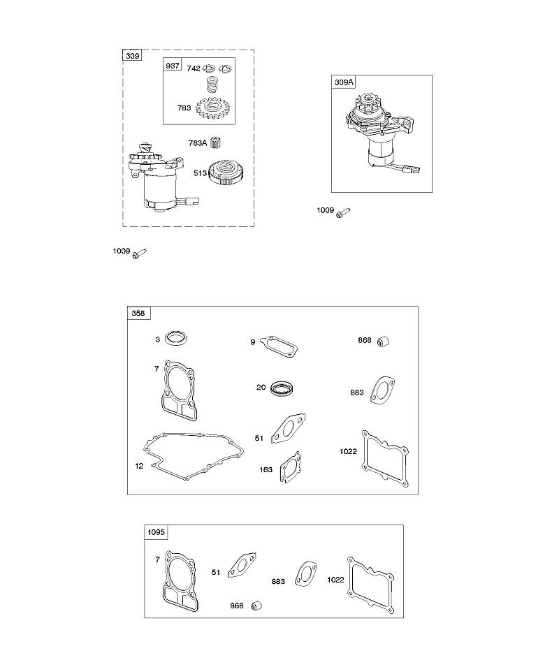 F - Démarreur électrique/jeux de joints