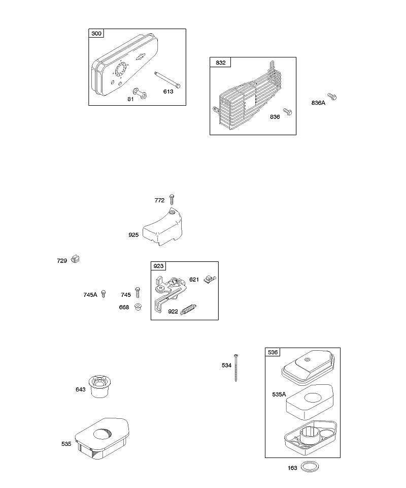 A - Filtre à air, frein, système d'échappement