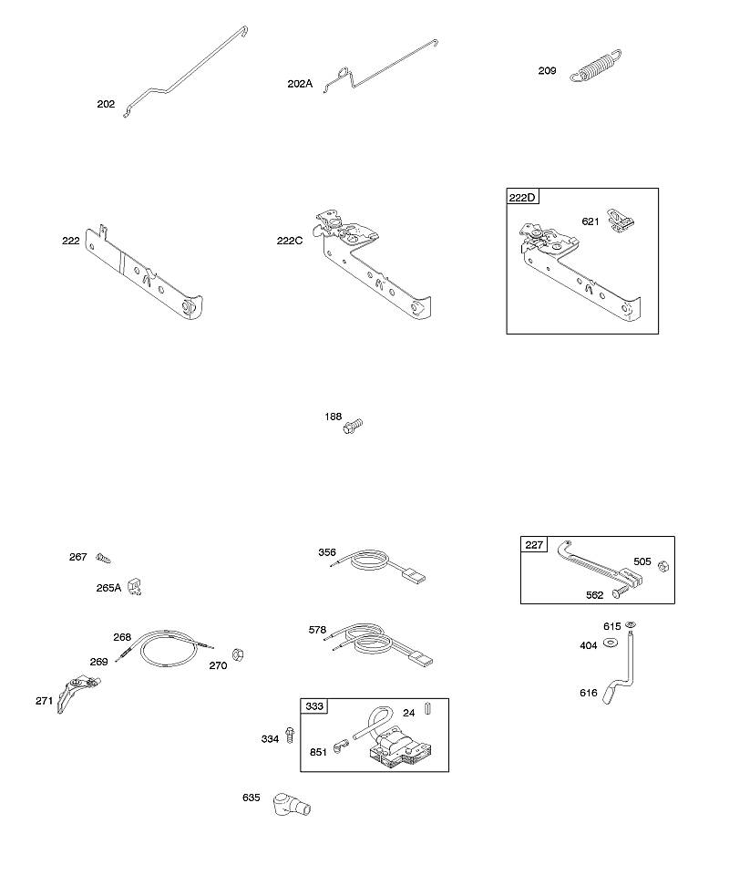 E - Commandes, ressort du régulateur, allumage