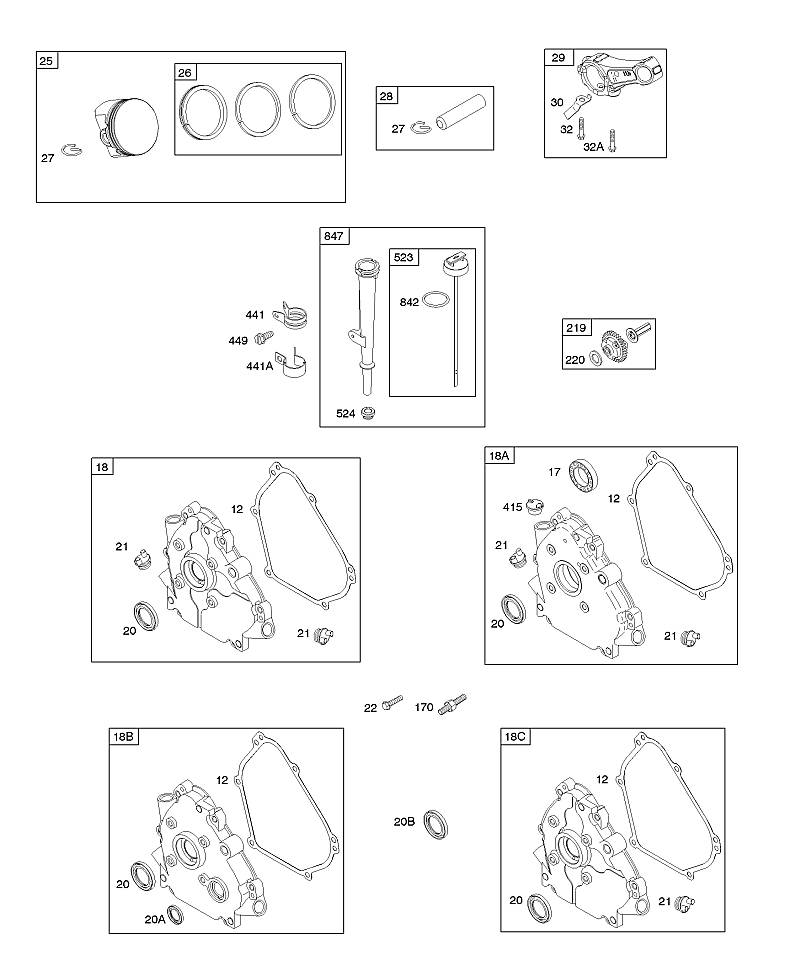 I - Piston/segments/bielle, couvercle de carter de vilebrequin