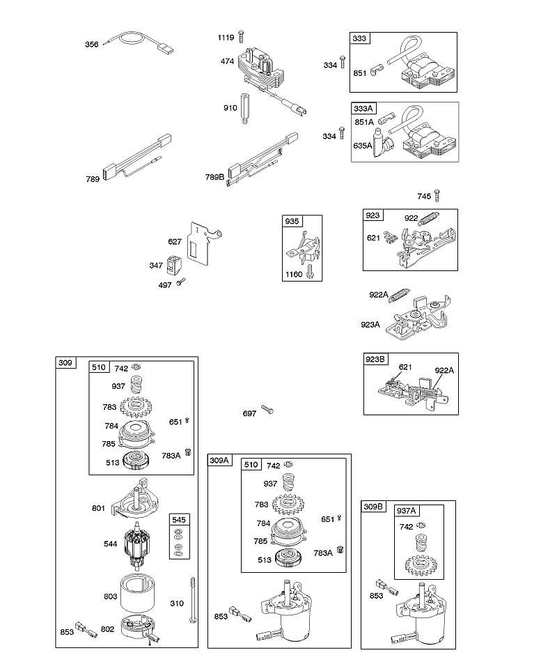 B - Alternateur, démarreur électrique, électrique, frein du volant moteur, allumage
