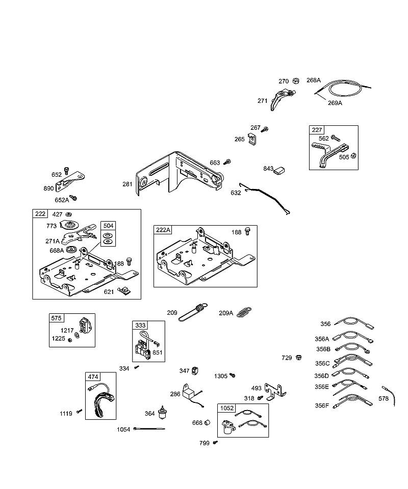 F - Commandes, ressort du régulateur, allumage