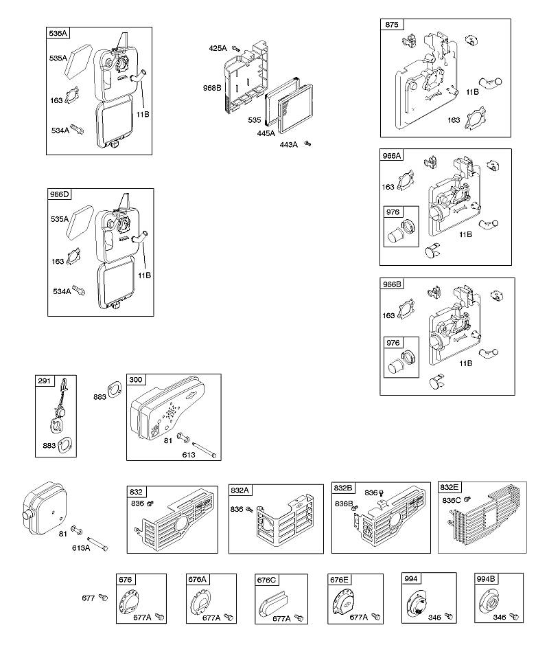 A - Filtre à air, système d'échappement