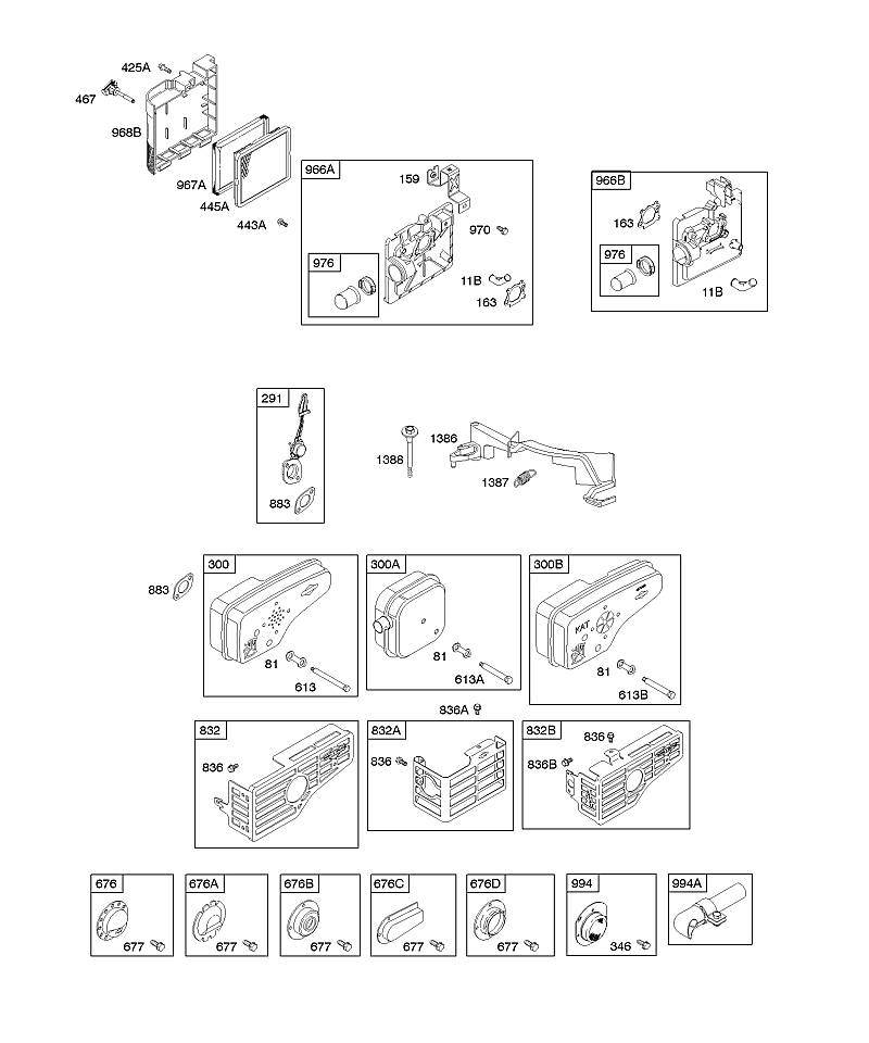A - Filtre à air, système d'échappement