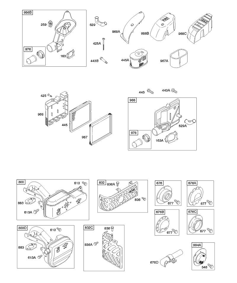 A - Filtre à air, système d'échappement