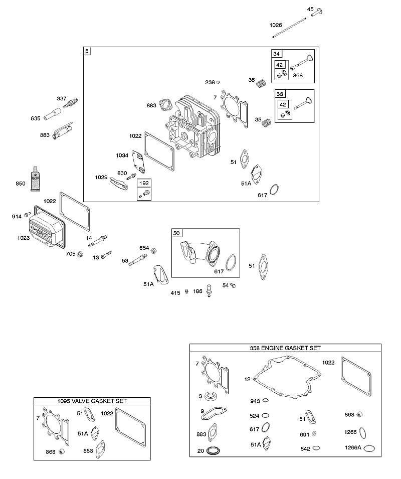 E - Culasse, jeu de joints - moteur, jeu de joints – soupape, collecteur d'admission, soupapes