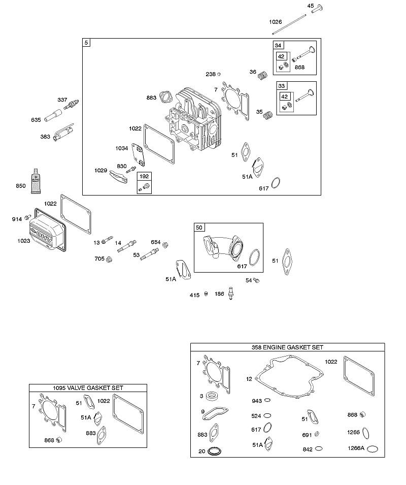 F - Culasse, jeu de joints - moteur, jeu de joints – soupape, collecteur d'admission, soupapes
