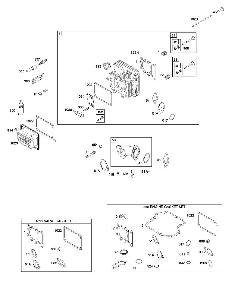 E - Culasse, jeu de joints - moteur, jeu de joints – soupape, collecteur d'admission, soupapes
