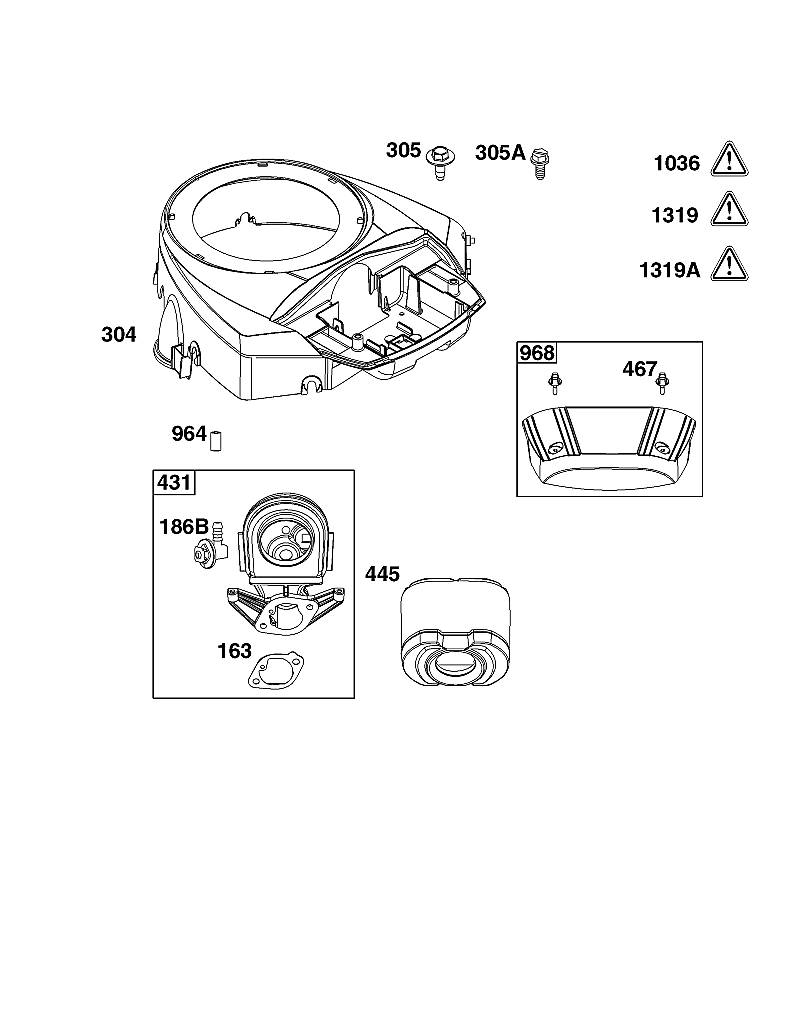 B - GROUPE CARTER DE VENTILATEUR ET FILTRE À AIR