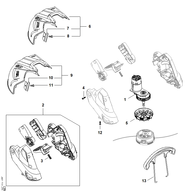 Moteur électrique, Tête faucheuse