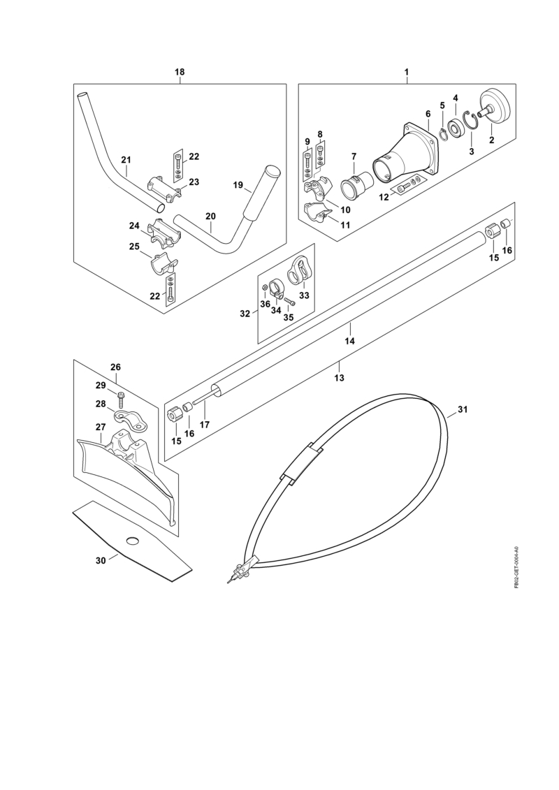 E - Carter d'accouplement, Tube complet