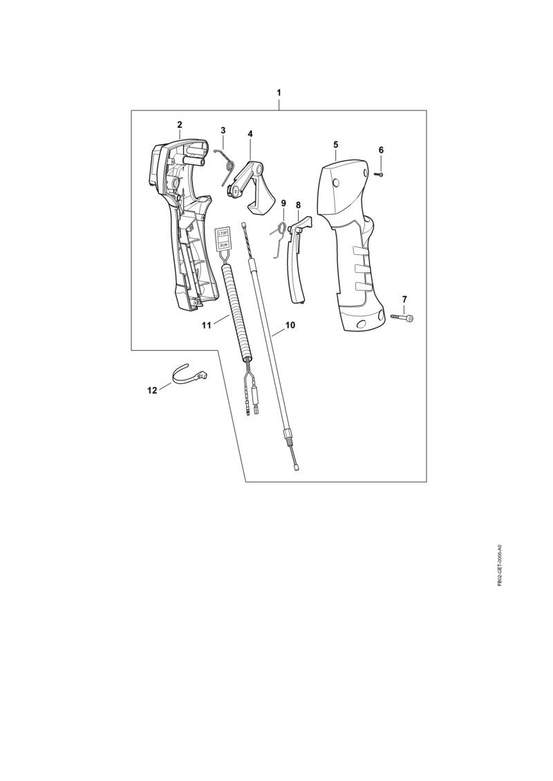 F - Poignée de commande