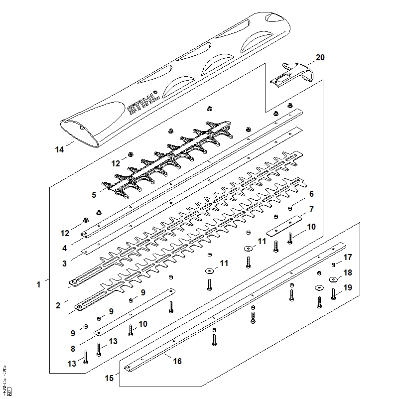 Barre de coupe 600 mm T