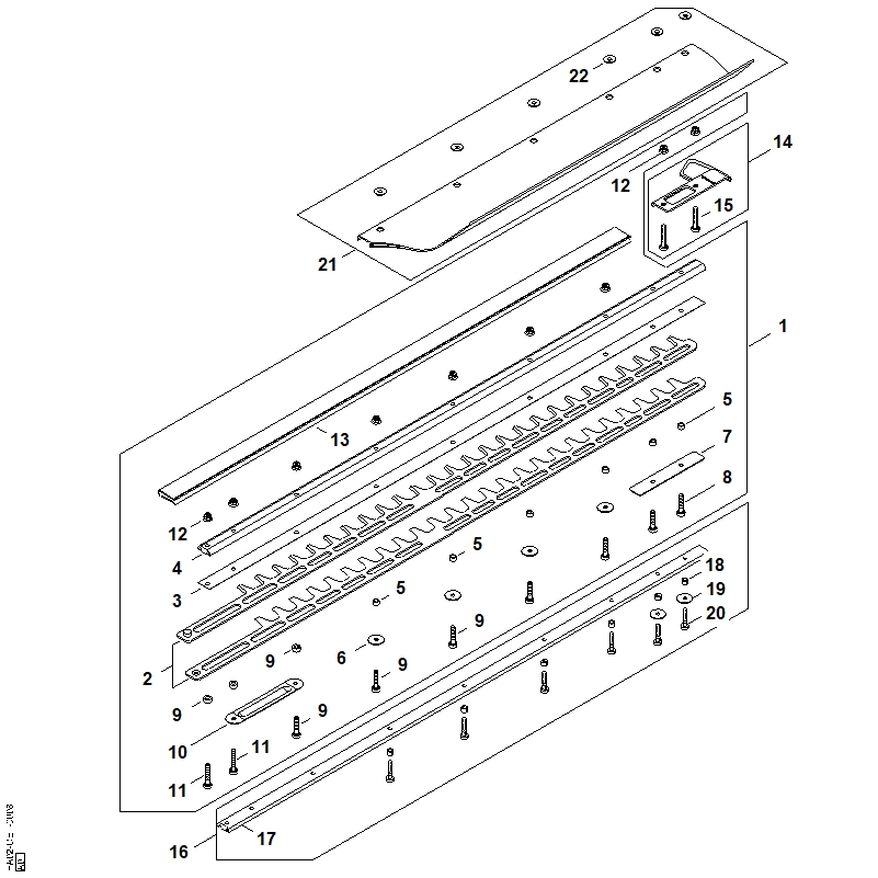 Barre de coupe 750 mm T