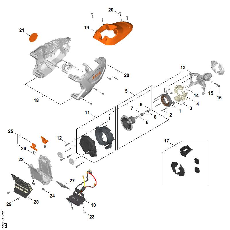 Moteur électrique, Carter moteur