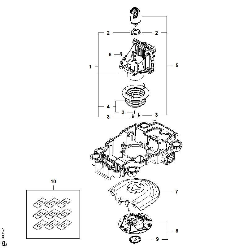 D - Plateau de coupe, réglage en hauteur