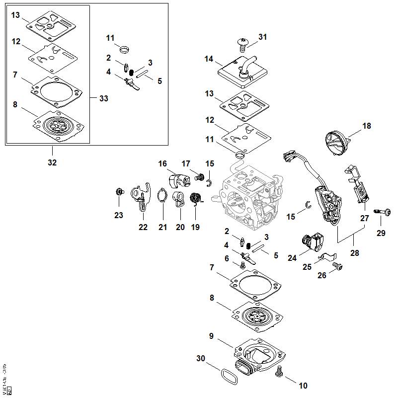 L - Pièces de carburateur MB01/00; MB01/08