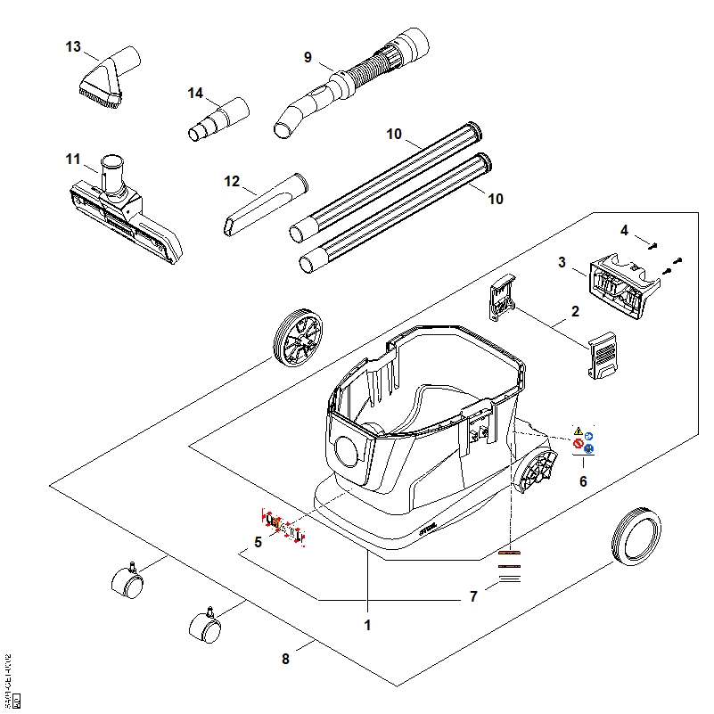 Cuve, Outillage
