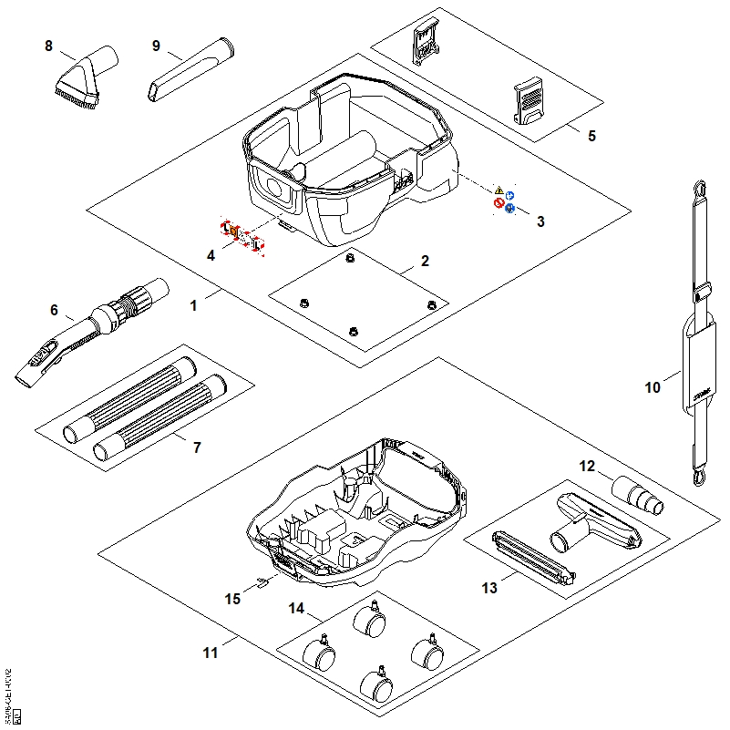 Cuve, Outillage