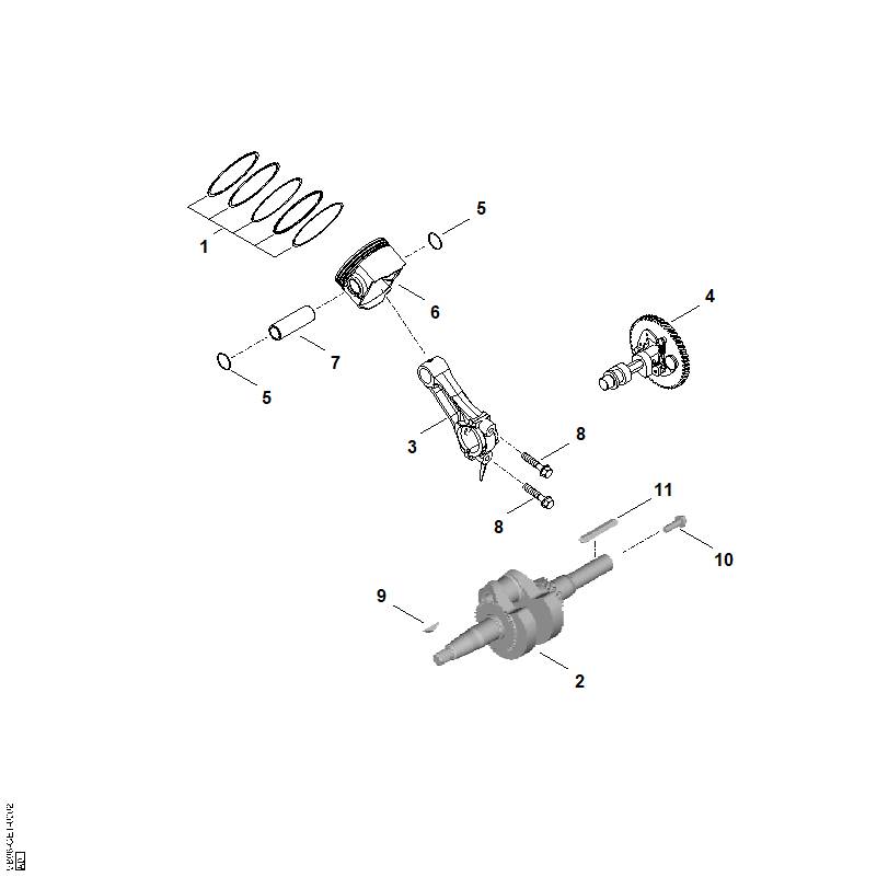 D - Vilebrequin, piston