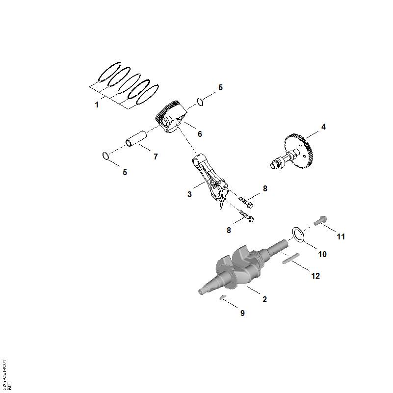 D - Vilebrequin, piston