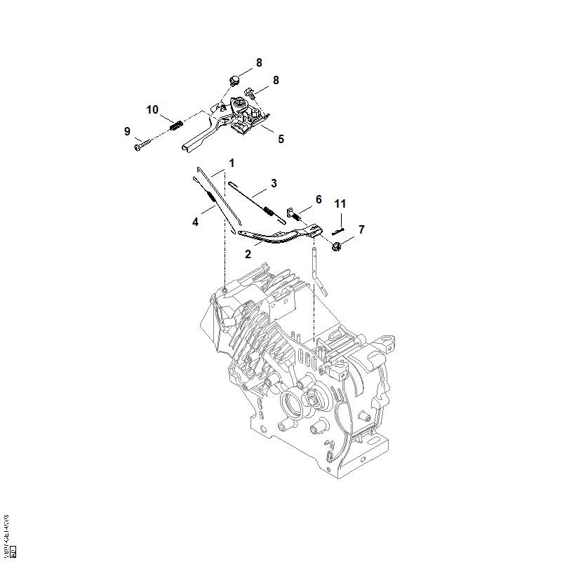 E - Tringlerie du régulateur